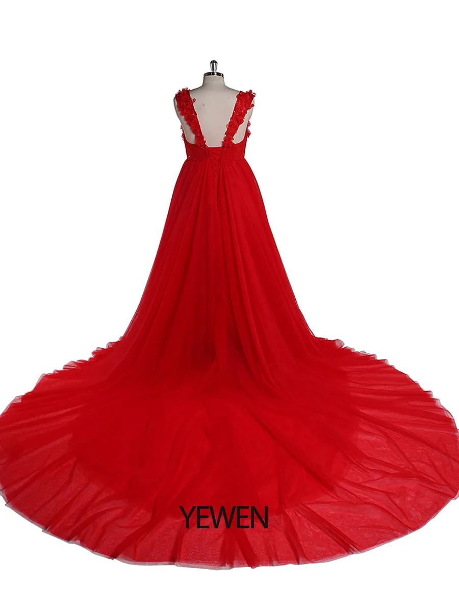 3D Floral Sequins Lace Evening Prom Dress Elegant Sleeveless Maxi Dresses Maternity Photoshoot Gowns