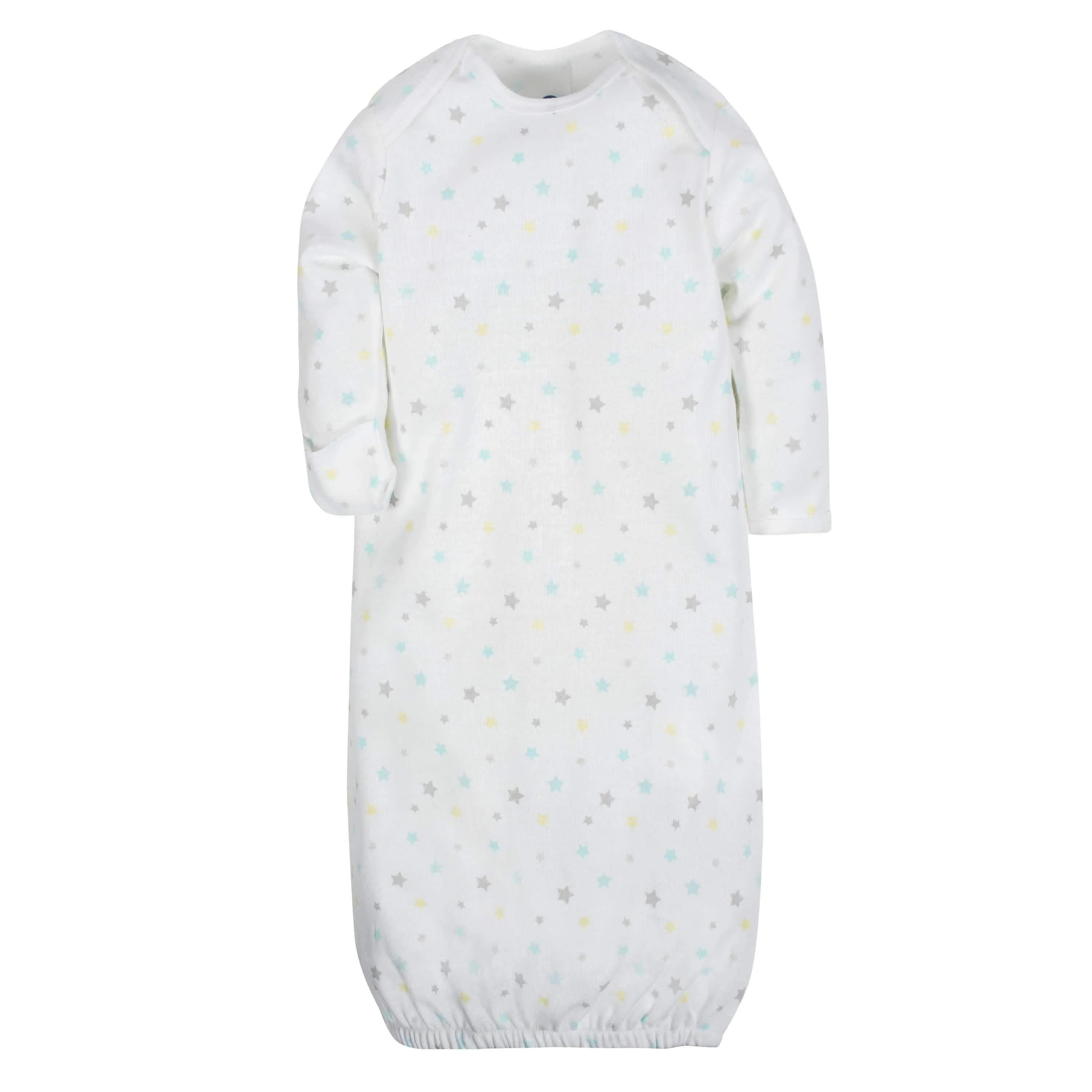 4-Pack Clouds & Elephants Baby Neutral Gowns