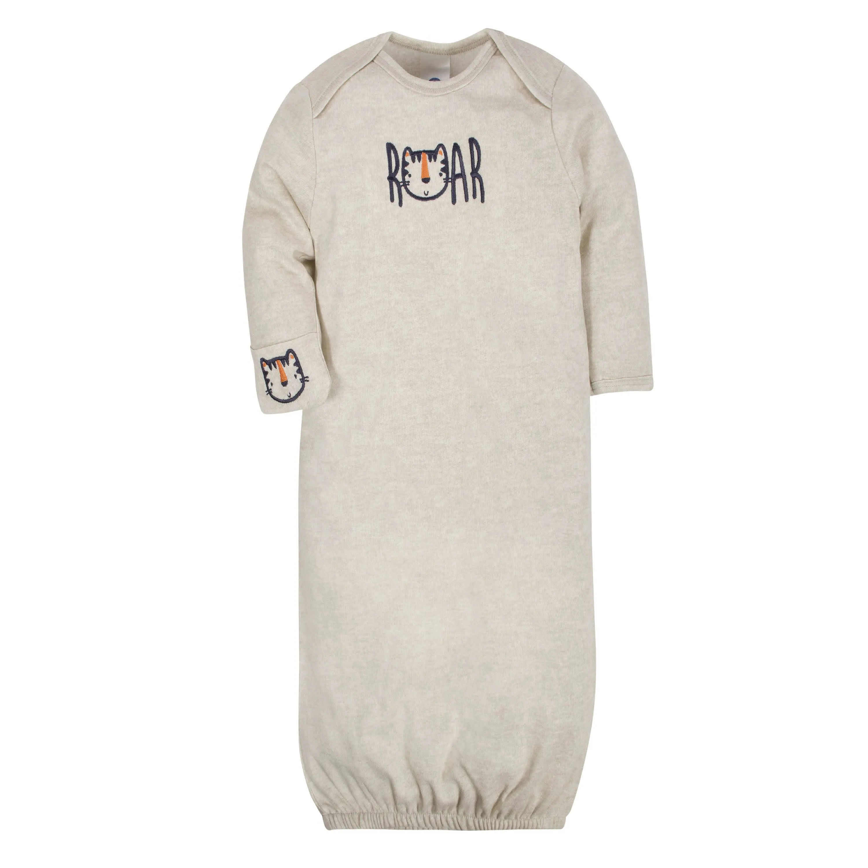 4-Pack Tiger & Hedgehog Baby Boys Gowns