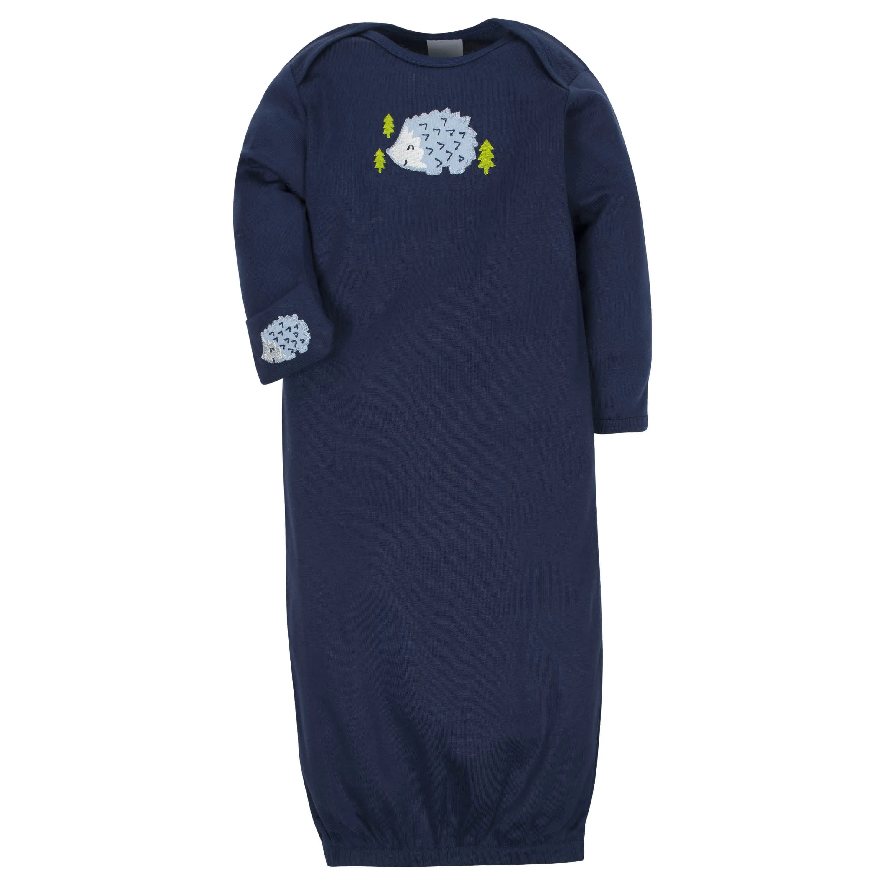 4-Pack Tiger & Hedgehog Baby Boys Gowns