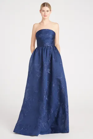 Adelaide Navy Gown by ML Monique Lhuillier - RENTAL