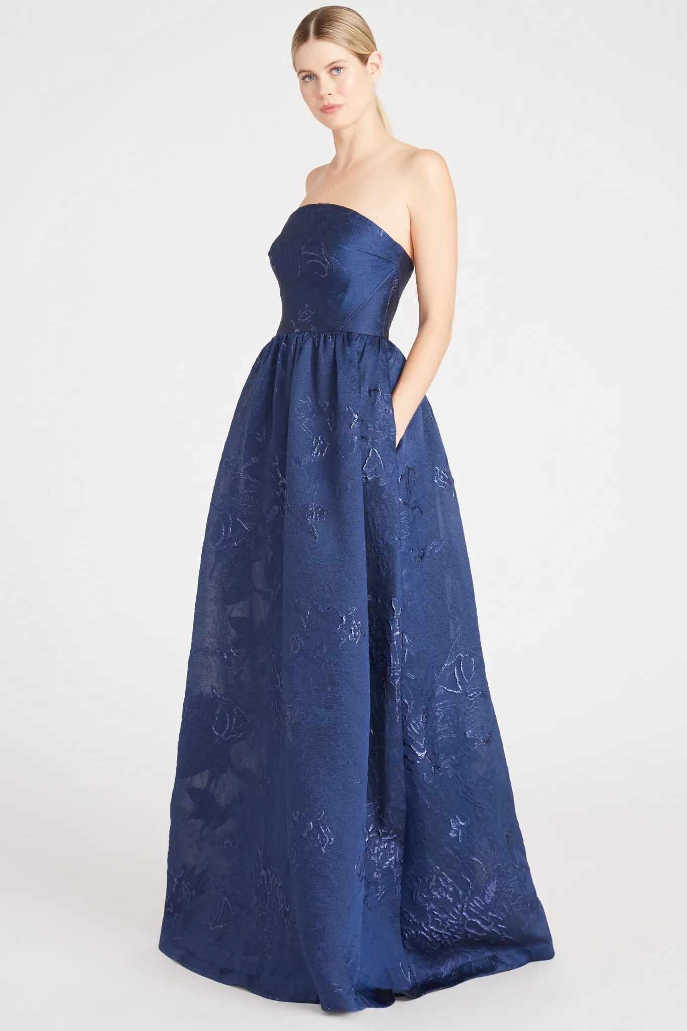 Adelaide Navy Gown by ML Monique Lhuillier - RENTAL