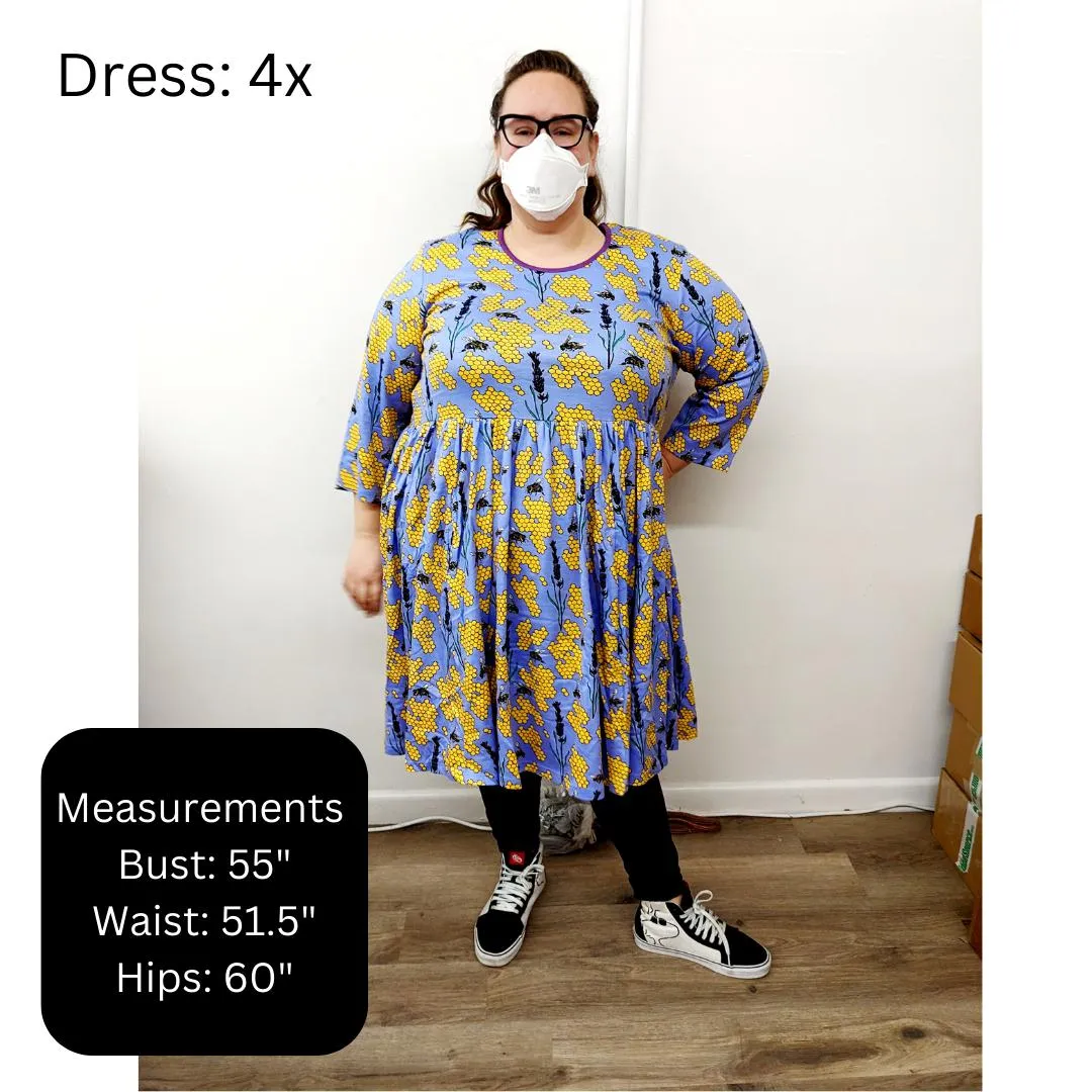 Adult's Hiding Long Sleeve Dress With Gathered Skirt - 2 Left Size 4XL