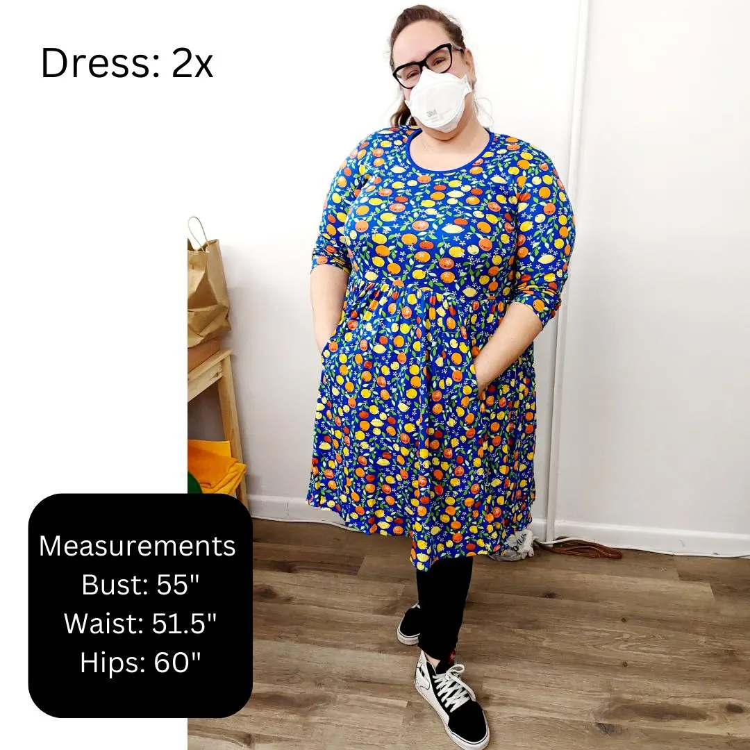 Adult's Hiding Long Sleeve Dress With Gathered Skirt - 2 Left Size 4XL