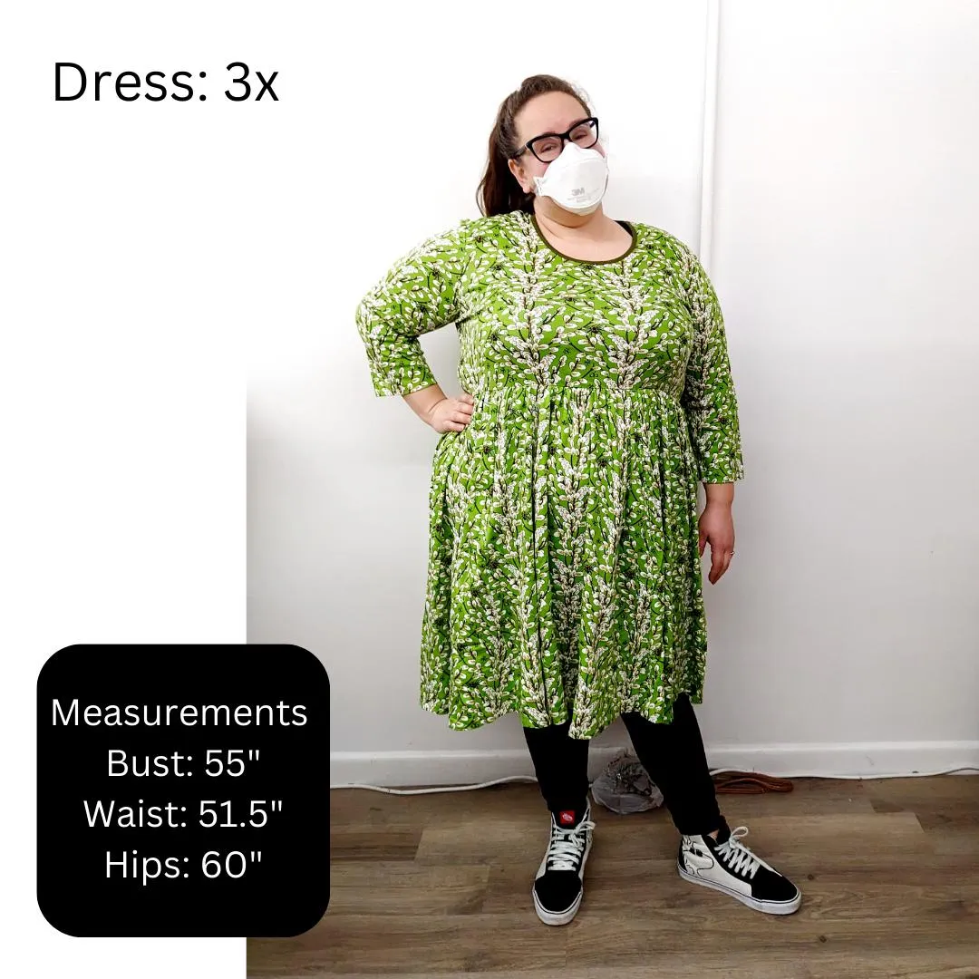 Adult's Hiding Long Sleeve Dress With Gathered Skirt - 2 Left Size 4XL