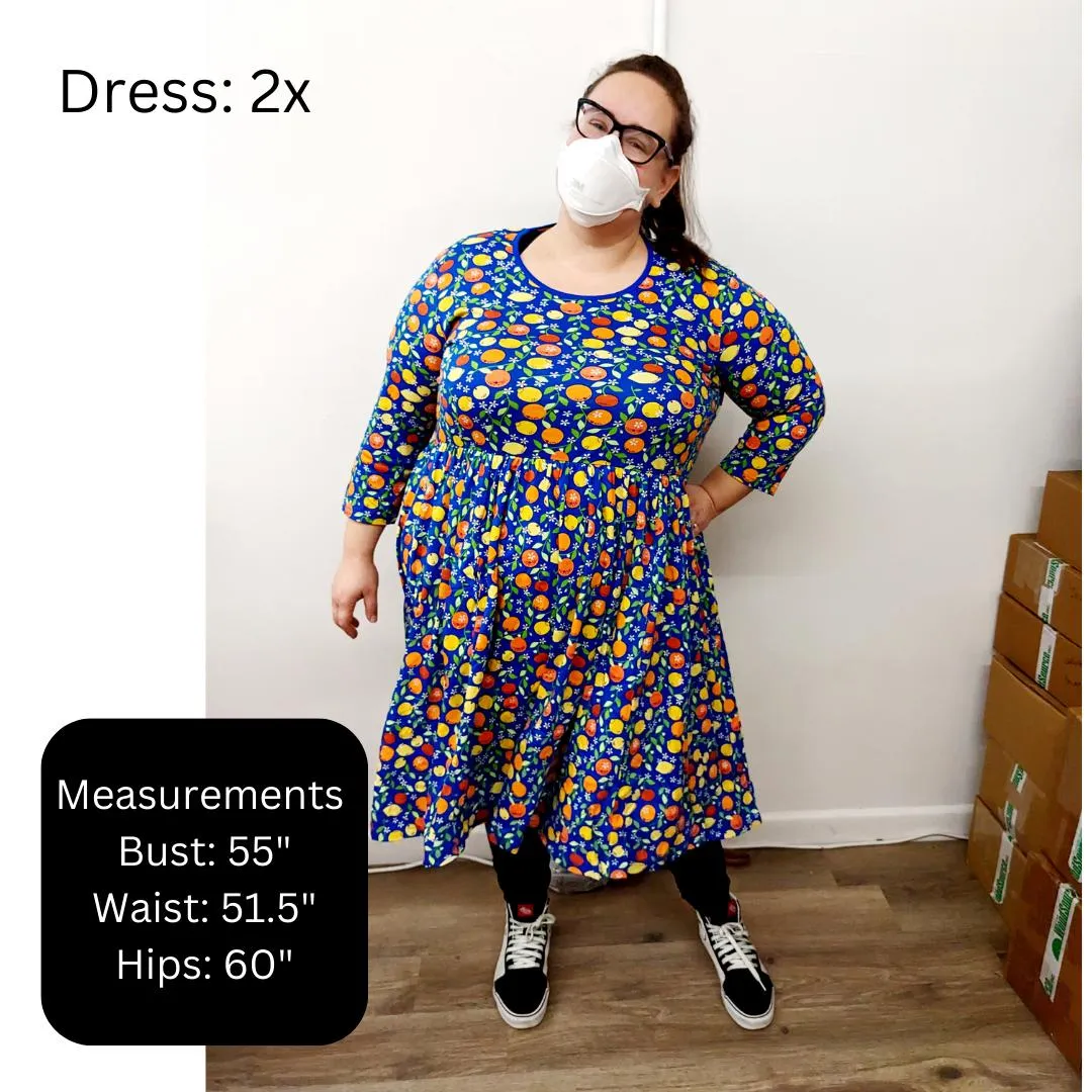 Adult's Hiding Long Sleeve Dress With Gathered Skirt - 2 Left Size 4XL