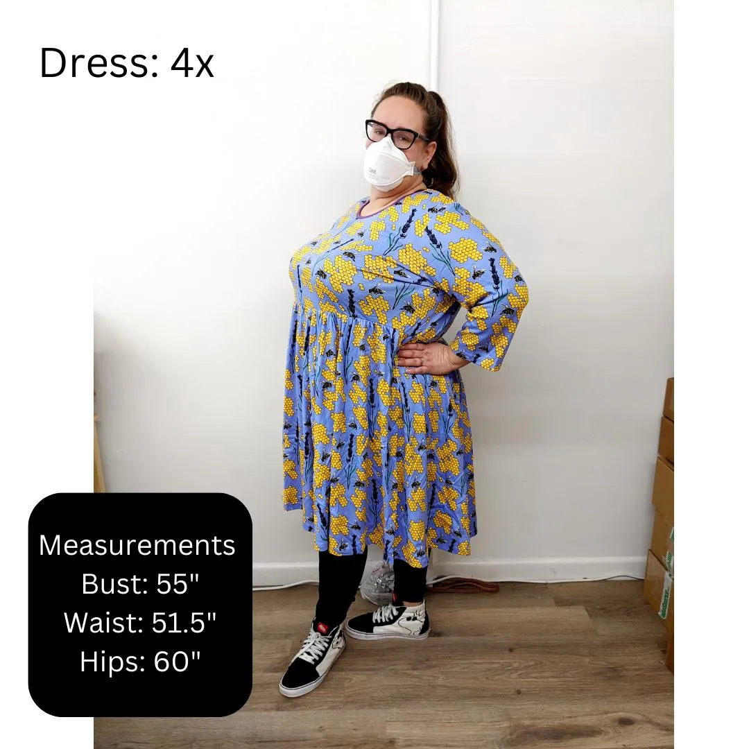 Adult's Hiding Long Sleeve Dress With Gathered Skirt - 2 Left Size 4XL