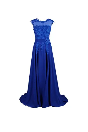 Anneprom Long Bridesmaid Dress Chiffon Prom Dress Homecoming Evening Gowns APB0057