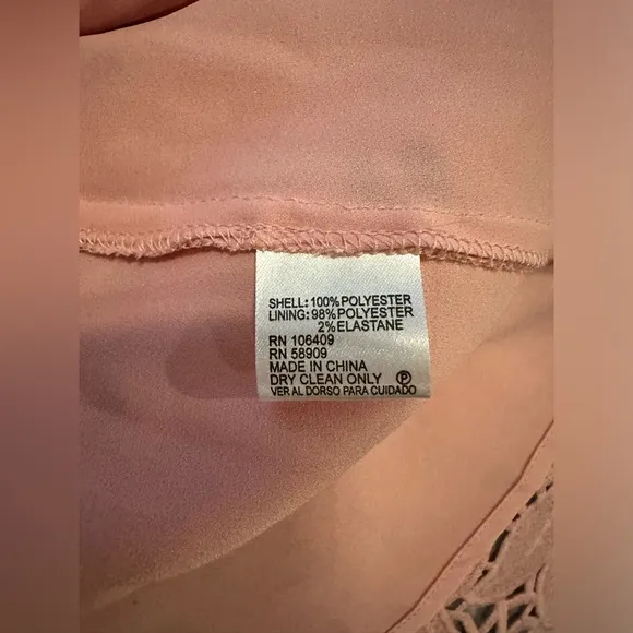 Antonio Melani Pink Lined Lace Fit &amp; Flare Midi Cocktail Dress size 2