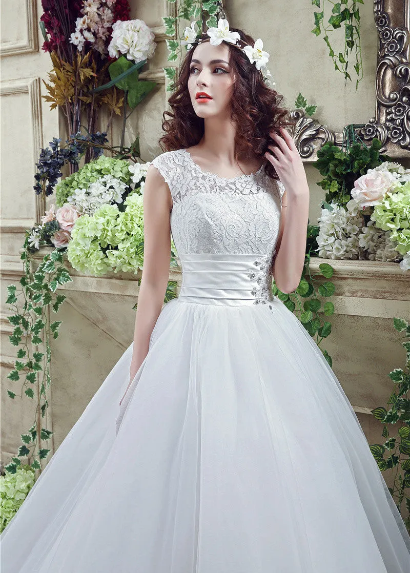 Ball Gown Wedding Dresses With Rhinestones