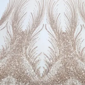 Beaded Bridal Lace Fabric Amber 130 cm