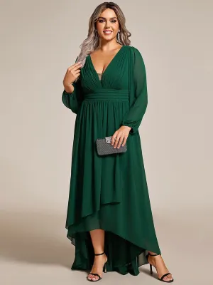 Belindy emerald chiffon long sleeve dress Express NZ wide