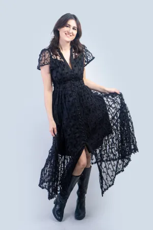 Black Bow Sheer Dress