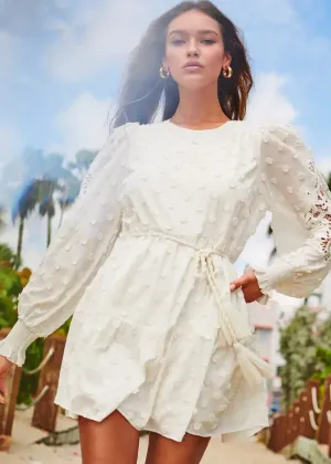 Carolina Applique Dress in White