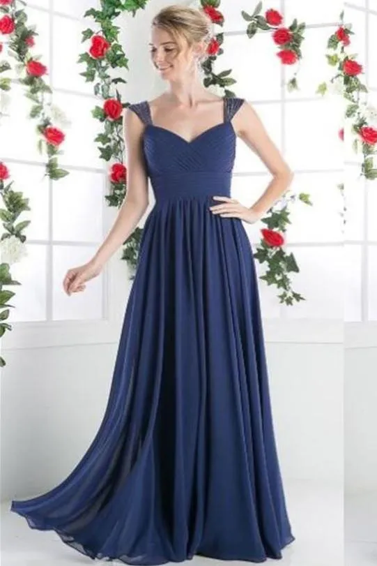 Chiffon Cheap A-line Long Prom Dresses, Bridesmaid Dresses, Evening Dresses, MB128