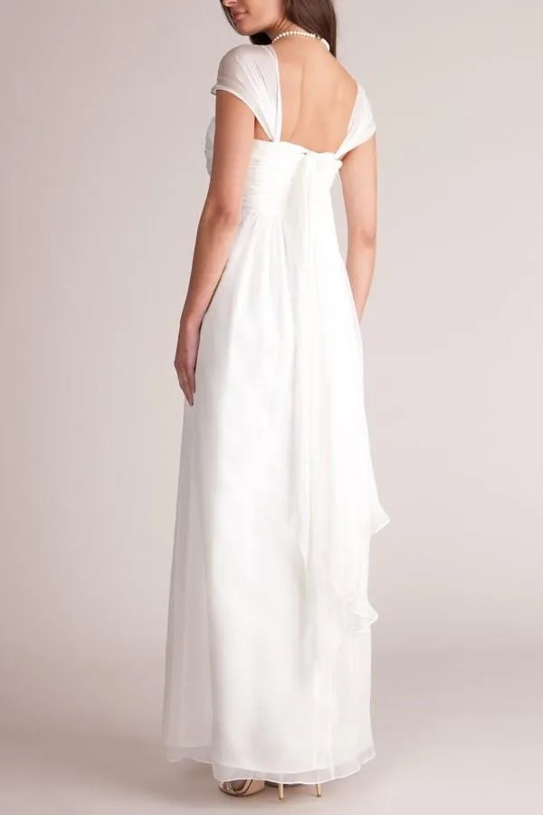 Chiffon Maternity Wedding Dress for Photo Shoot
