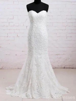 Classice Sweetheart Lace Mermaid Wedding Dresses Online, WD393