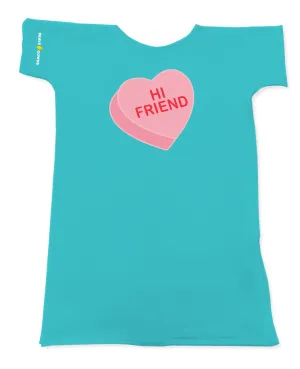 CONVERSATION HEART DOLL GOWN- HI FRIEND
