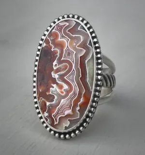 Crazy Lace Agate Ring