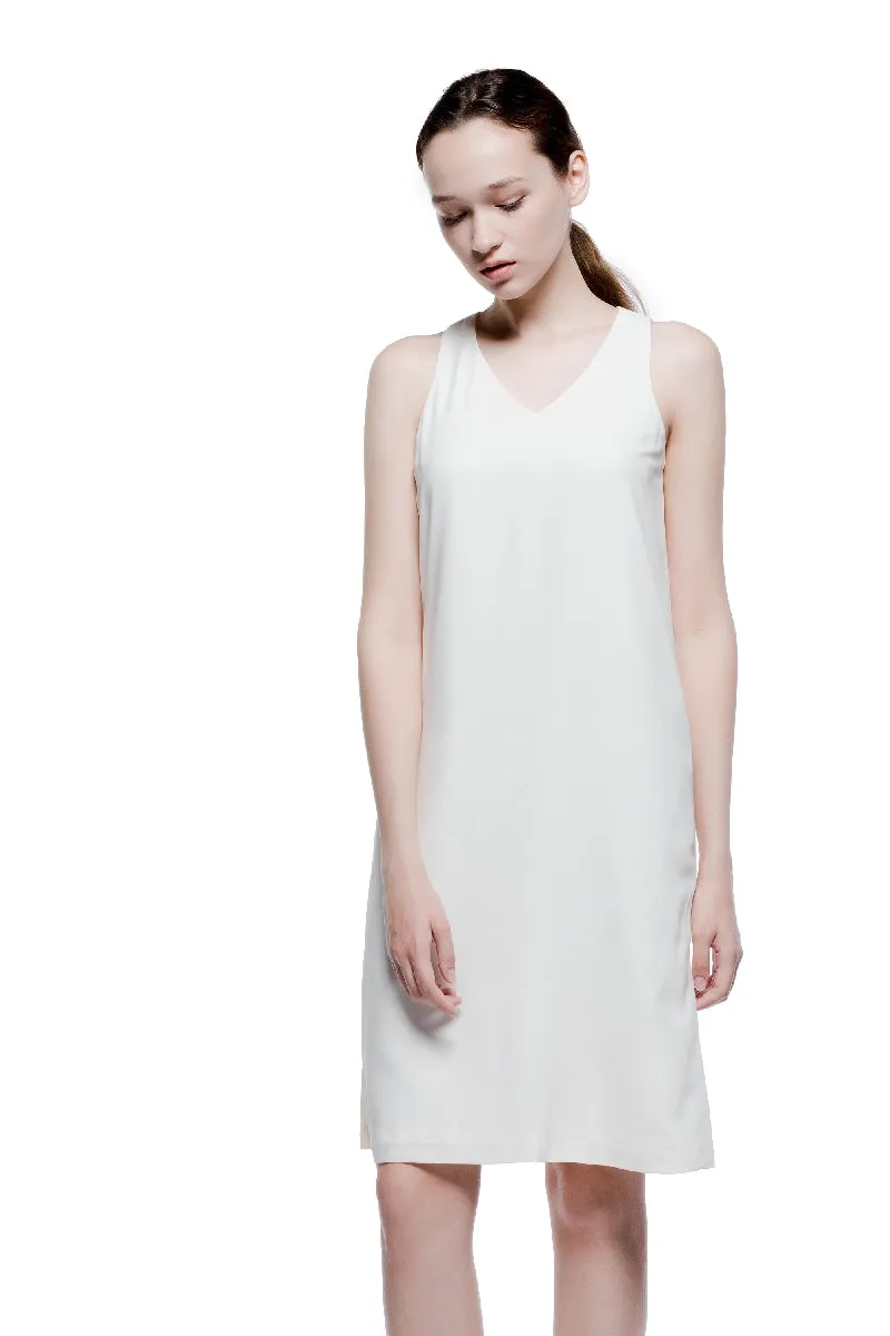 Daylight V neck Sleeveless Midi Dress