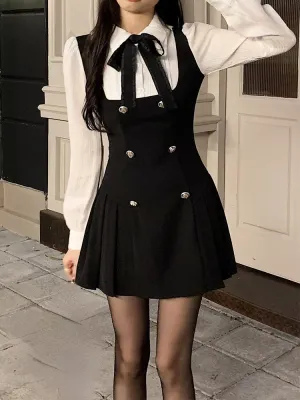 Elegant Short Fake Two Piece Party A Line Mini Dress
