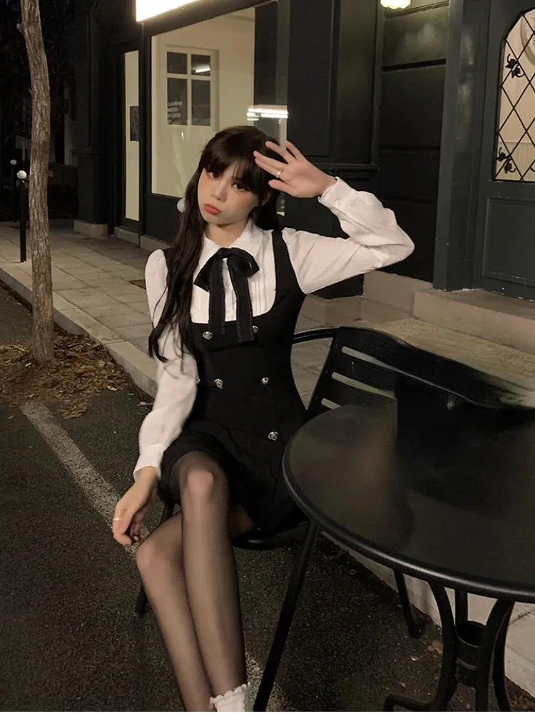 Elegant Short Fake Two Piece Party A Line Mini Dress