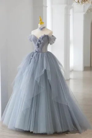 Elegant Tulle  Off The Shoulder Lace-up Back Quinceanera Dress
