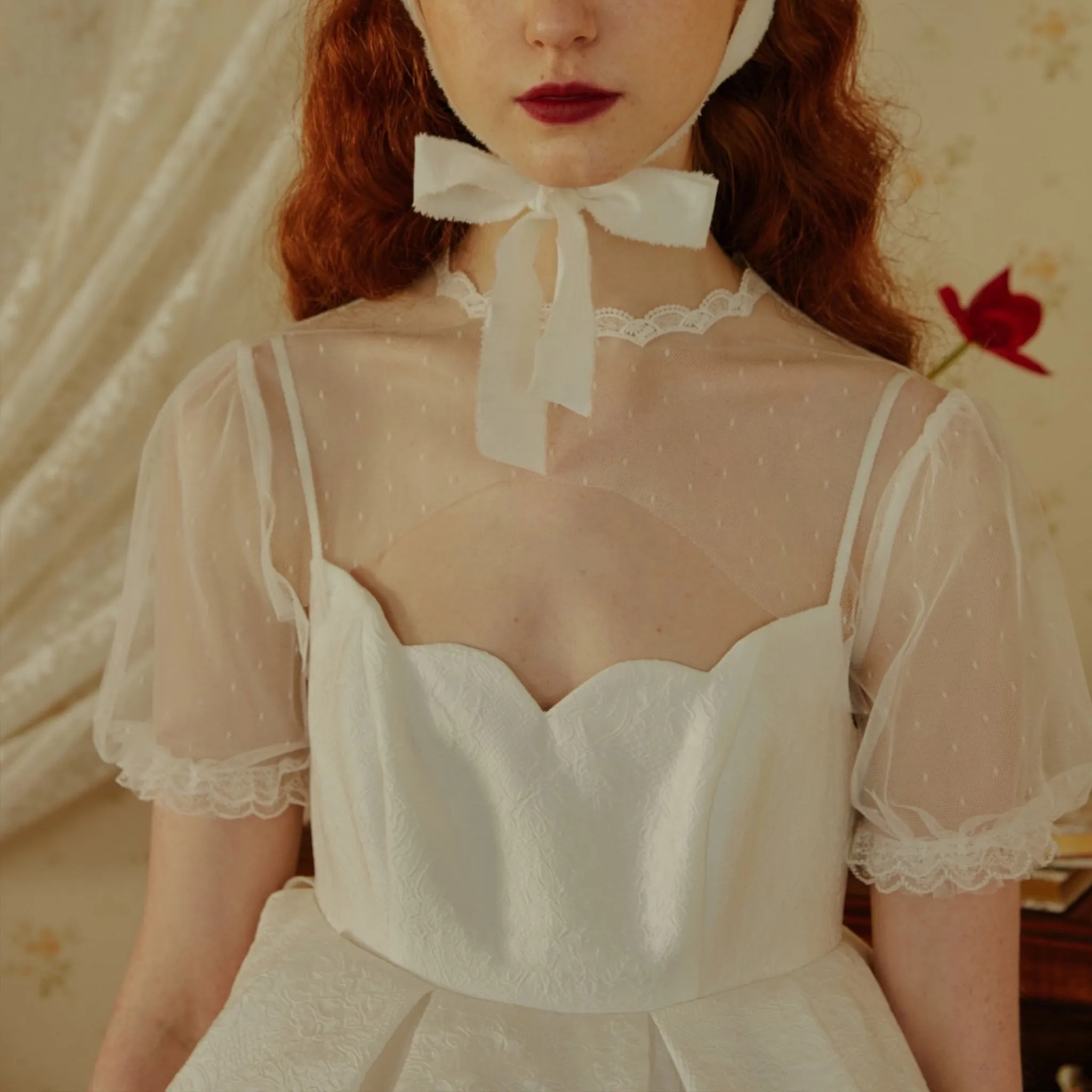 Fairytale Above the Knee Puffy Skirt Wedding Dress with Wrap