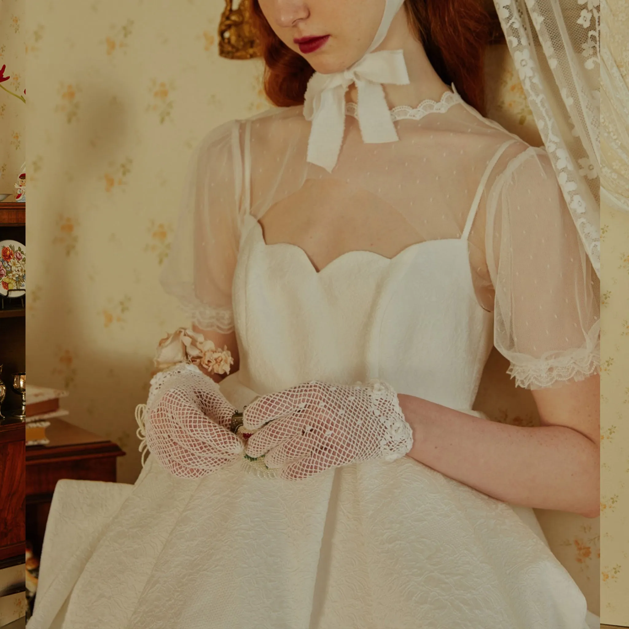Fairytale Above the Knee Puffy Skirt Wedding Dress with Wrap