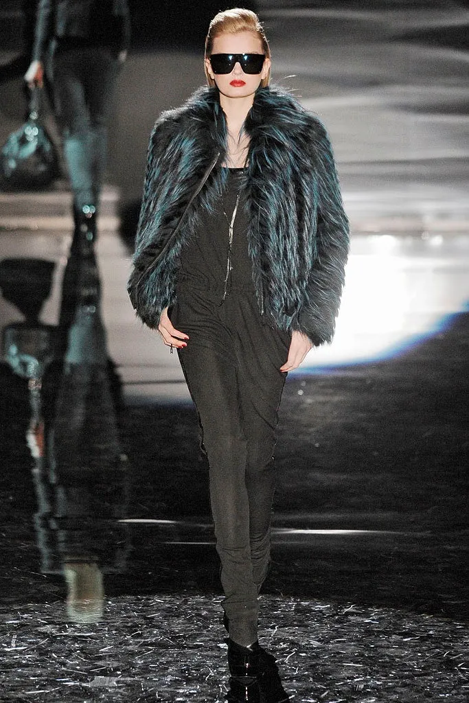 Fall 2009 Gucci by Frida Giannini Ad Campaign Black Jersey Draped Back Jumpsuit