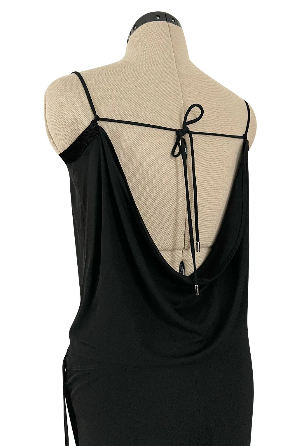 Fall 2009 Gucci by Frida Giannini Ad Campaign Black Jersey Draped Back Jumpsuit