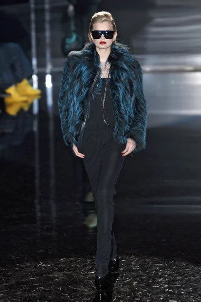 Fall 2009 Gucci by Frida Giannini Ad Campaign Black Jersey Draped Back Jumpsuit
