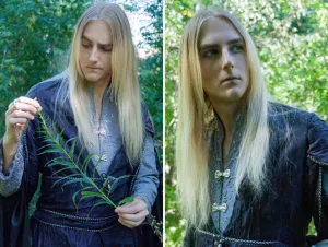 Fantasy male elven viscose Elrond costume