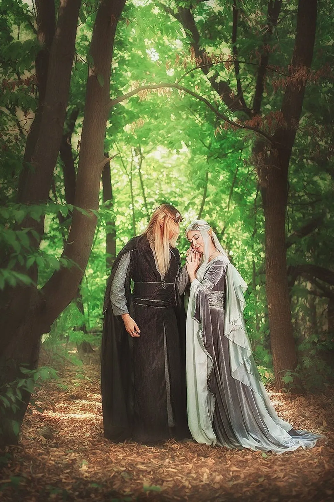 Fantasy male elven viscose Elrond costume