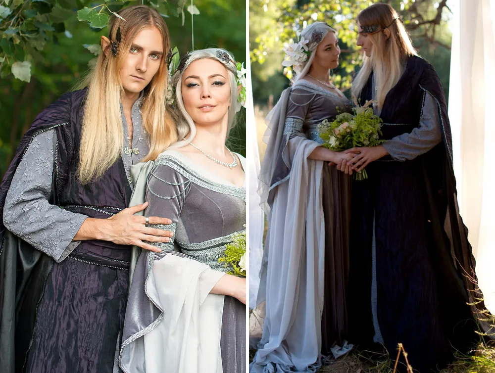 Fantasy male elven viscose Elrond costume
