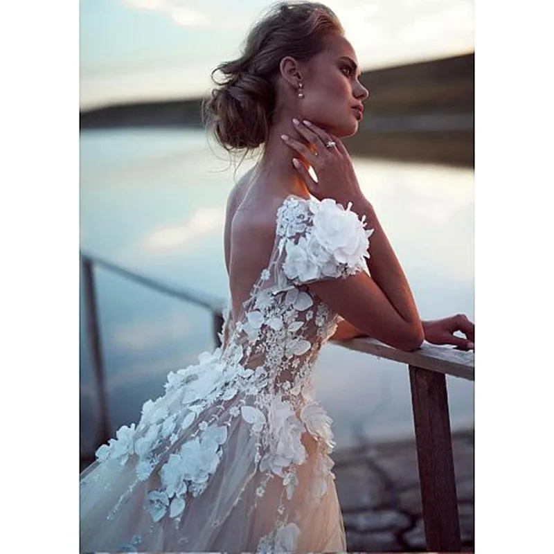 Flowers Beach Wedding Gowns