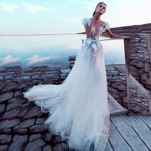 Flowers Beach Wedding Gowns