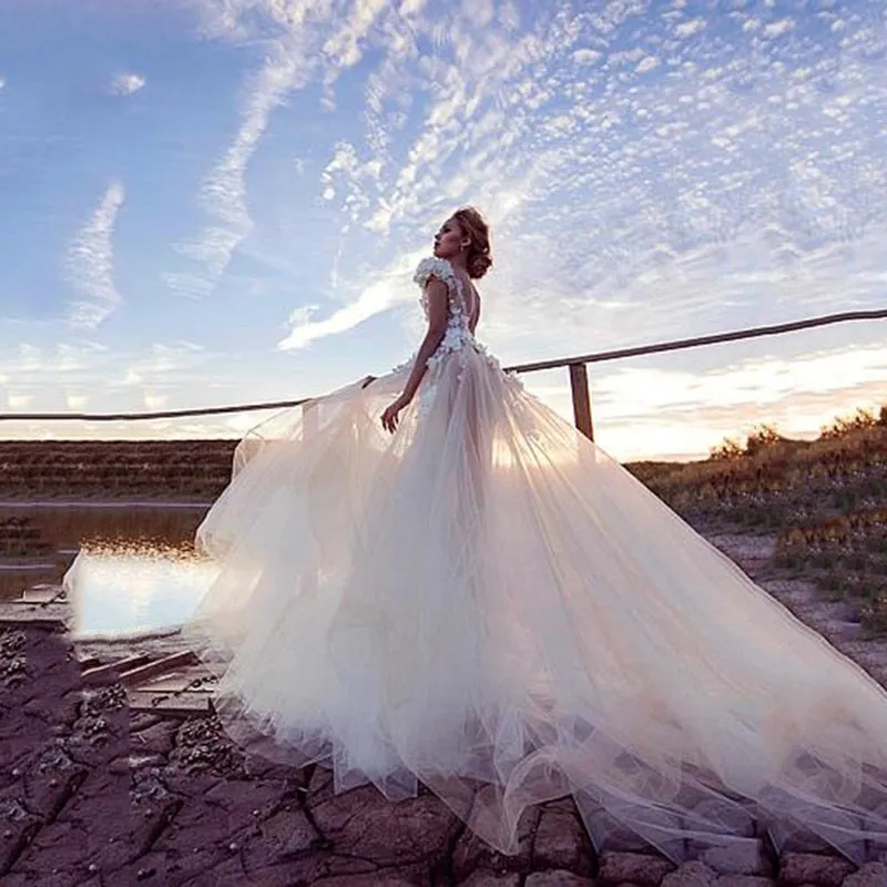 Flowers Beach Wedding Gowns