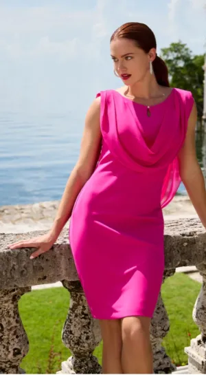 Frank Lyman chiffon cowl dress