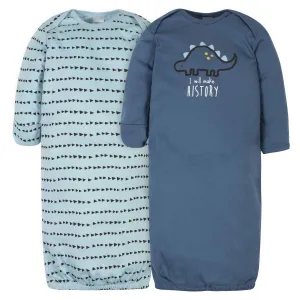 Gerber® 2-Pack Baby Boys Dinosaur Gowns