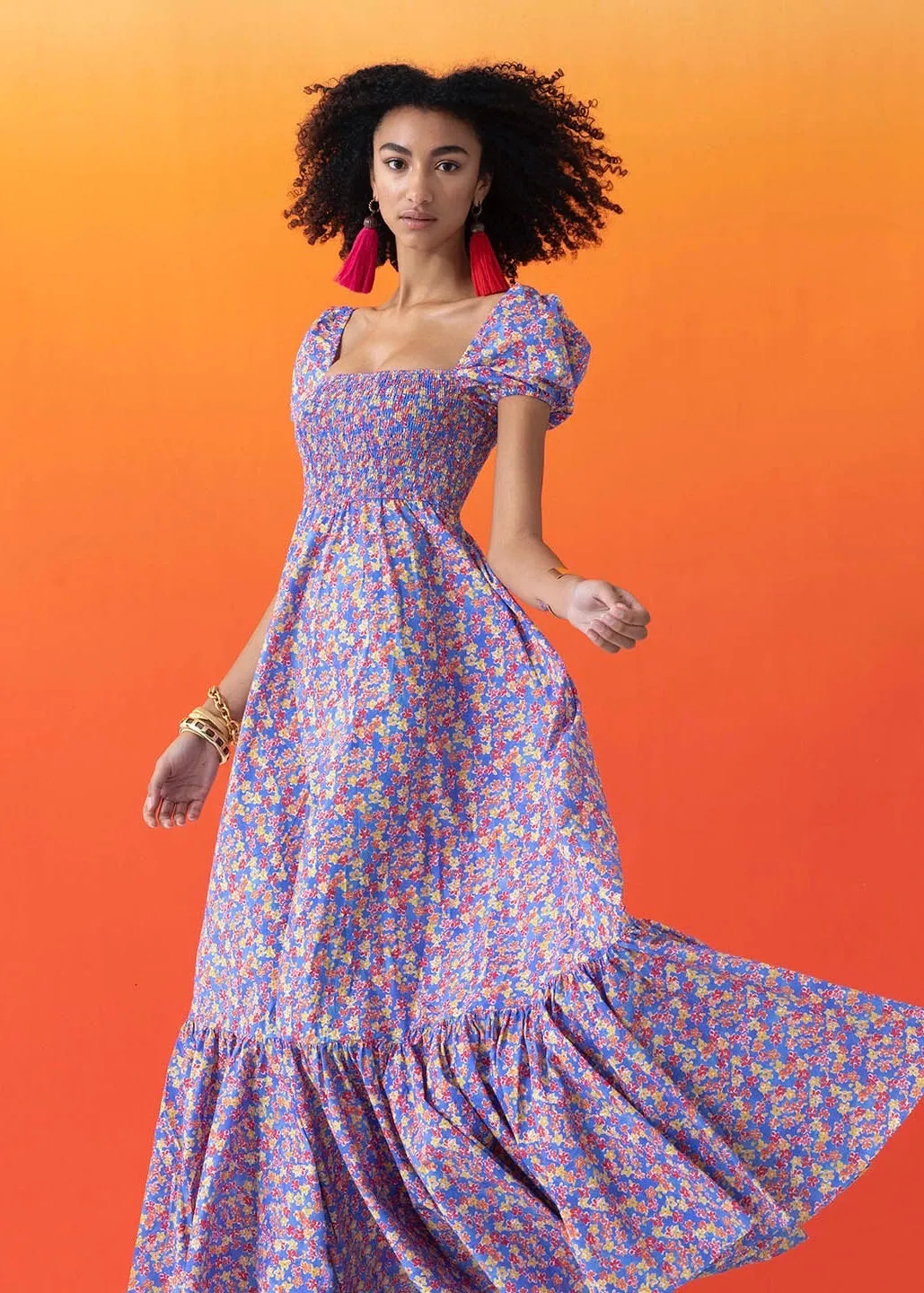 Gianna Maxi Dress (Royal Blue Liberty Floral)