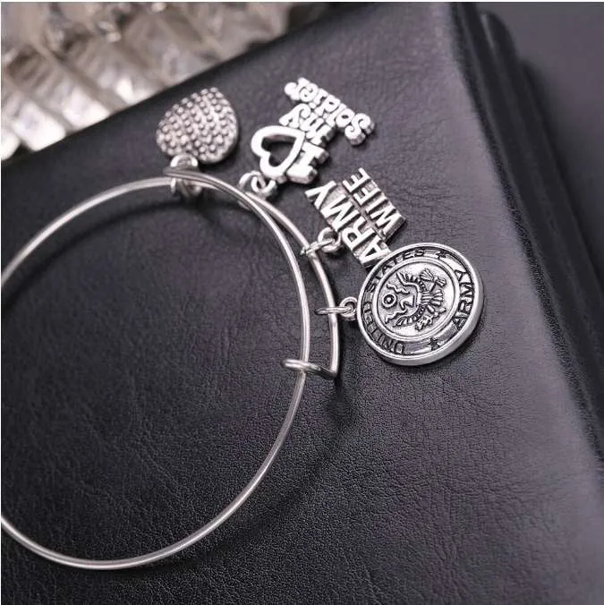 Gorgeous Army Wife Charm Bracelet