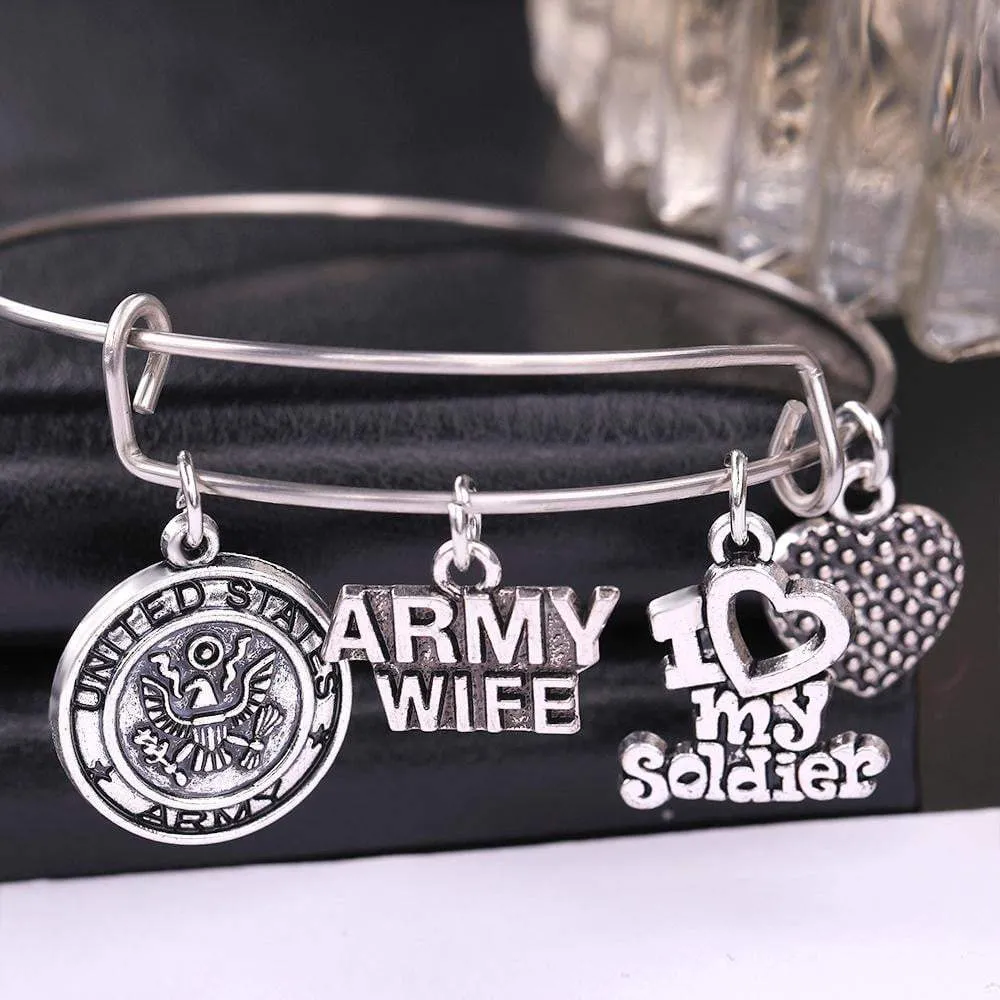 Gorgeous Army Wife Charm Bracelet