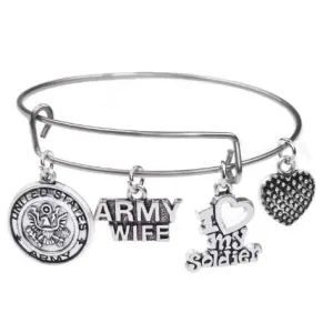 Gorgeous Army Wife Charm Bracelet