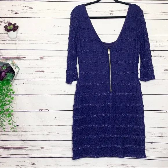 Guess Lace Scoop Neck 3/4 Sleeve Dress Size 14