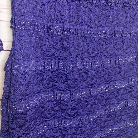 Guess Lace Scoop Neck 3/4 Sleeve Dress Size 14
