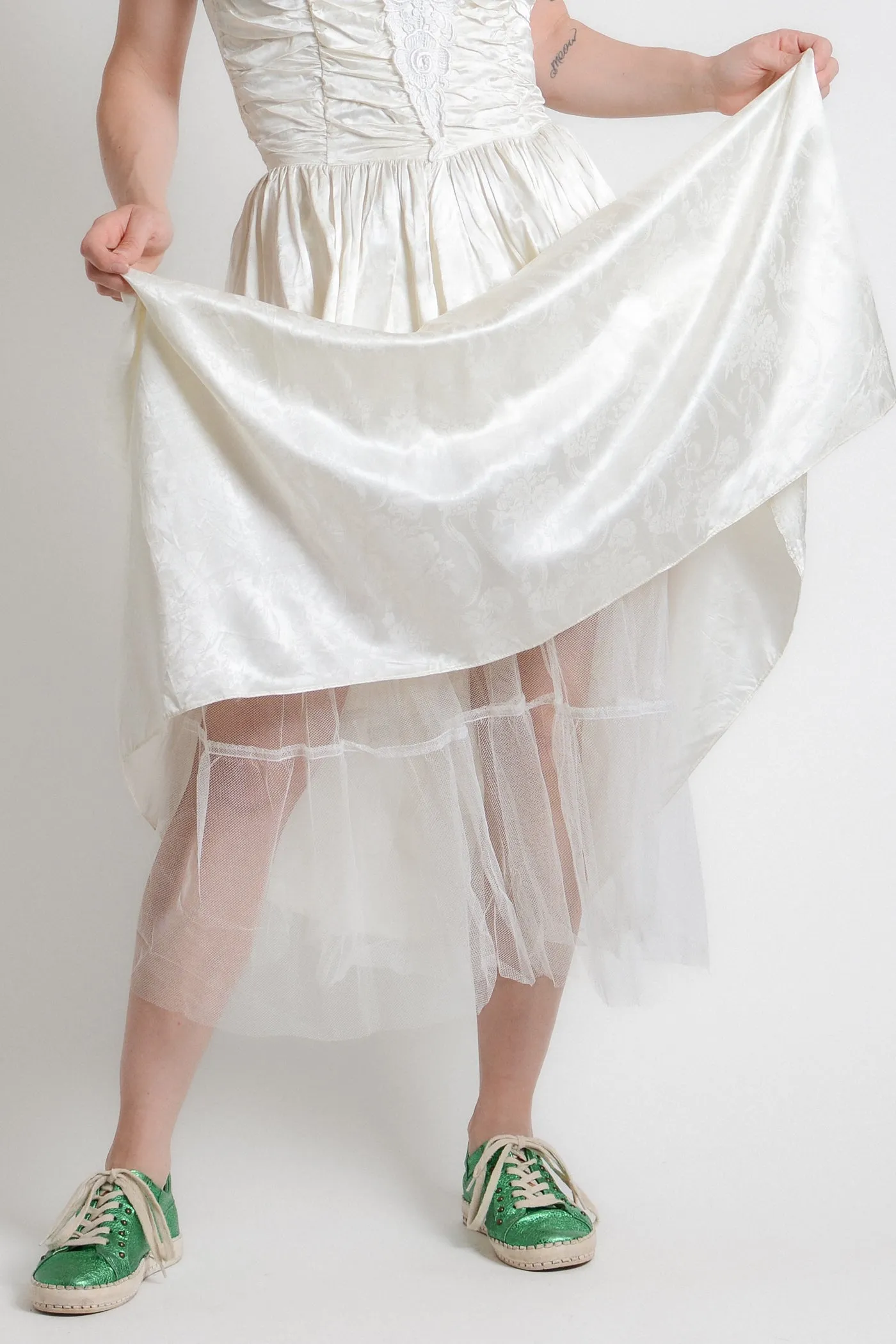 Gunne Sax 80s Strapless Evening Dress