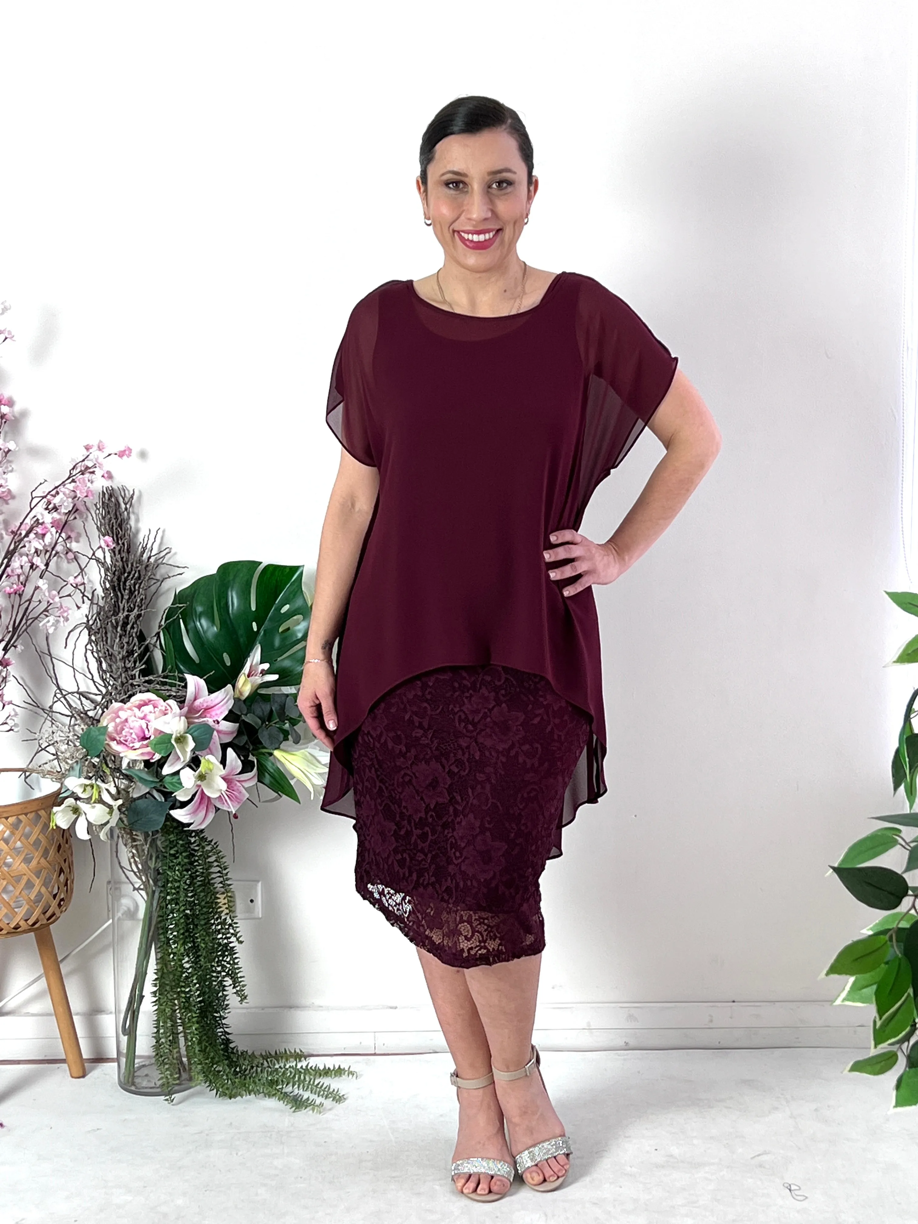 Hulston Burgundy Evening 2 Piece Set