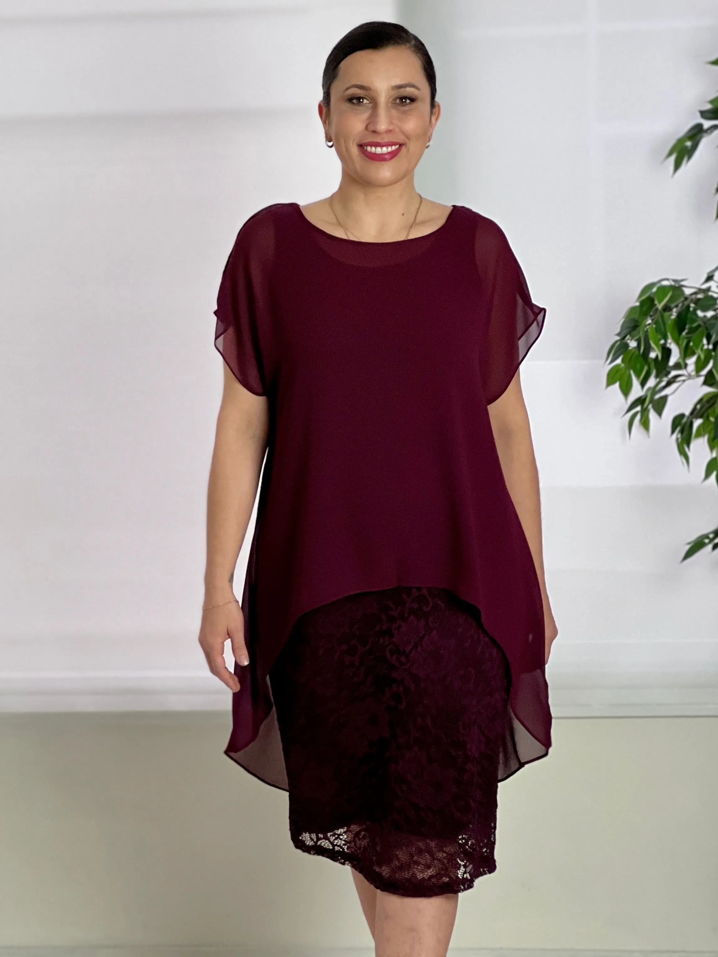 Hulston Burgundy Evening 2 Piece Set