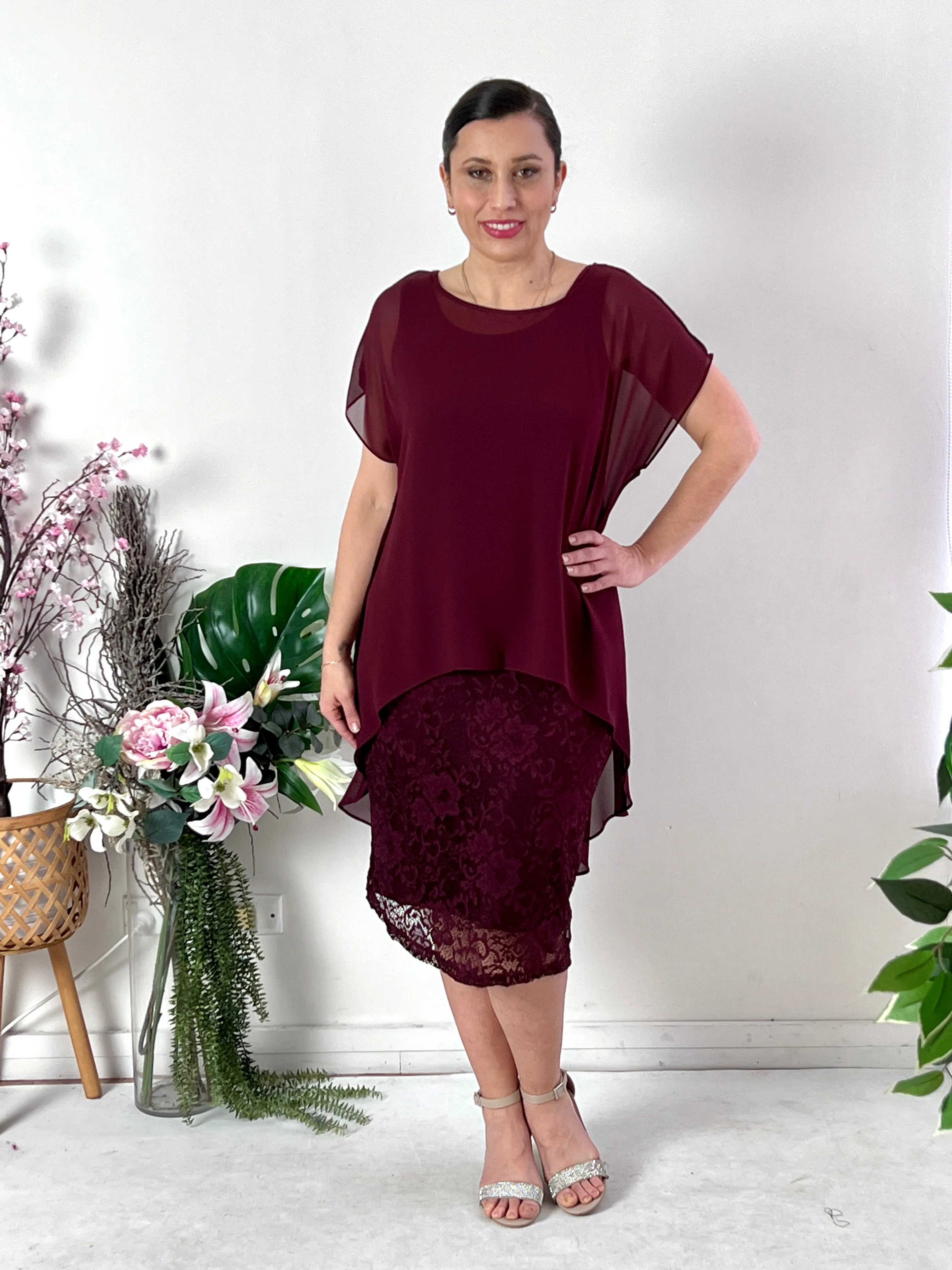 Hulston Burgundy Evening 2 Piece Set